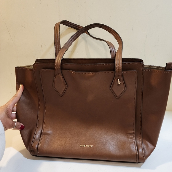 Nine West  Chelsea Tan Spacious Tote Bag - Picture 1 of 16